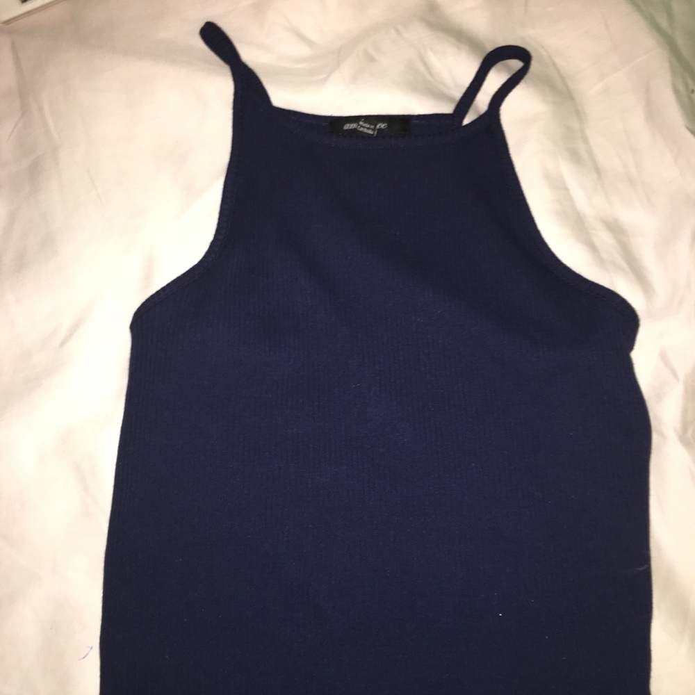 dark blue tank top